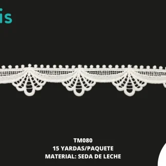 GUIPUR SEDA DE LECHE TM080 15 YDS/PQT BLANCO