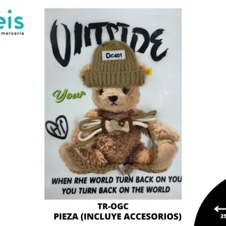 PARCHES DTF DECORADOS OSO CON GOROO TR-OGC 25.5cmX24cm