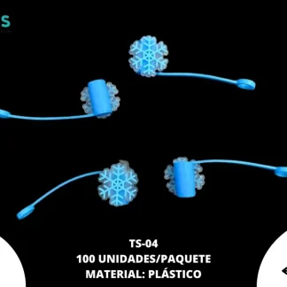 TAPA SILICONA 8MM TS-04 100 PZ/PQT CELESTE