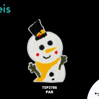 PARCHES BORDADOS Y ESTAMBRE MUÑECO DE NIEVE TSP3786 12.5cmX22cm