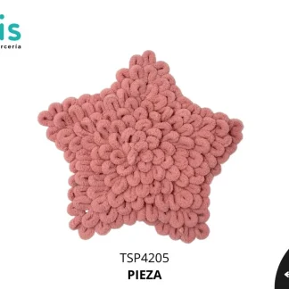 PARCHES BORDADOS Y ESTAMBRE ESTRELLA CHENIL TSP4205 ROSA