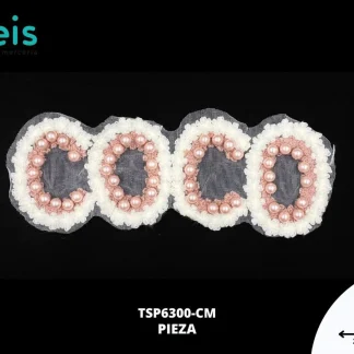 PARCHES PEDRERIA LETRAS COCO CON PERLAS TSP6300-CM