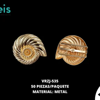 HERRAJE METALICO CARACOL DECORADA DORADO 100 PZ/PQT VRZJ-535