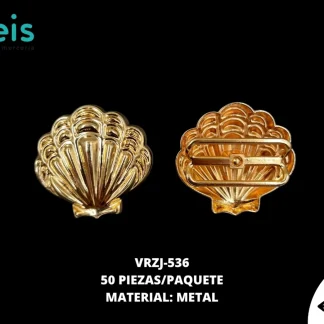 HERRAJE METALICO CONCHA DORADO 100 PZ/PQT VRZJ-536