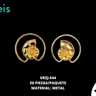 HERRAJE METAL CONCHA Y CIRCULO DORADO VRZJ-544