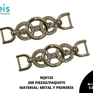 HERRAJE METAL CIRCULOS PEDRERIA REF: WJ0125 200U/PAQ