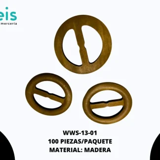 HEBILLA MADERA WWS-13-01 4 cm CAFE