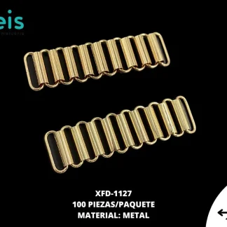 HERRAJES METAL 3cmX12cm XFD-1127 100 PZ/PQT DORADO