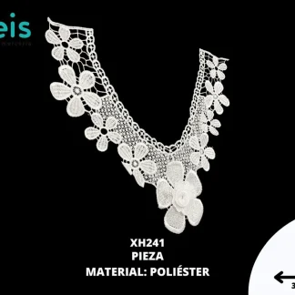 CUELLO POLIESTER BRILLOSO 3D XH241 25 PZ/PQT BLANCO