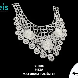 CUELLO POLIESTER BRILLOSO 3D XH280 25 PZ/PQT BLANCO