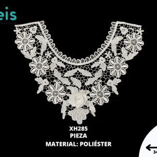 CUELLO POLIESTER BRILLOSO 3D XH285 25 PZ/PQT BLANCO