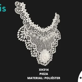 CUELLO POLIESTER BRILLOSO 3D XH314 25 PZ/PQT BLANCO