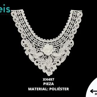 CUELLO POLIESTER BRILLOSO 3D XH497 25 PZ/PQT BLANCO