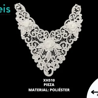 CUELLO POLIESTER BRILLOSO 3D XH510 25 PZ/PQT BLANCO