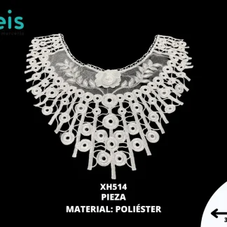 CUELLO POLIESTER BRILLOSO 3D XH514 25 PZ/PQT BLANCO