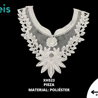 CUELLO POLIESTER BRILLOSO 3D XH523 25 PZ/PQT BLANCO
