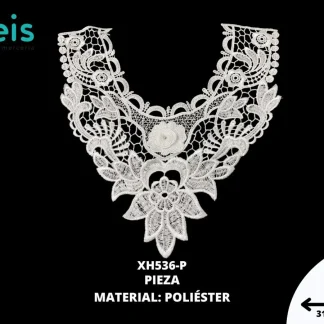 CUELLOS POLIESTER BRILLOSO 3D XH536 25 PZ/PQT BLANCO
