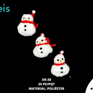 MINI PELUCHE MUÑECO NIEVE 25 PZ/PQT