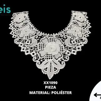 CUELLO POLIESTER BRILLOSO 3D XX1090 25 PZ/PQT BLANCO