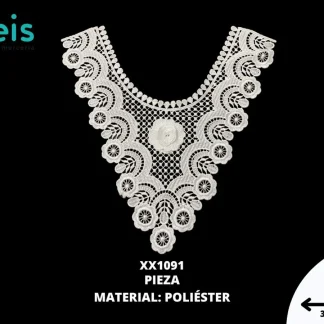CUELLO POLIESTER BRILLOSO 3D XX1091 25 PZ/PQT BLANCO