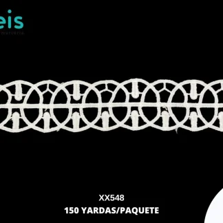 GUIPIUR SEDA DE LECHE PLANO XX548 BLANCO 4.5 CM
