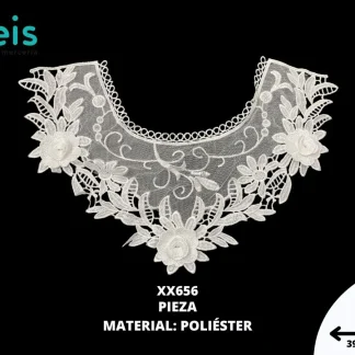 CUELLO POLIESTER BRILLOSO 3D XX656 25 PZ/PQT BLANCO