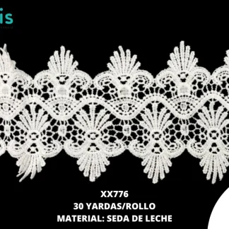 GUIPIUR POLIESTER BRILLOSO PLANO XX776 15 YDS/PQT BLANCO