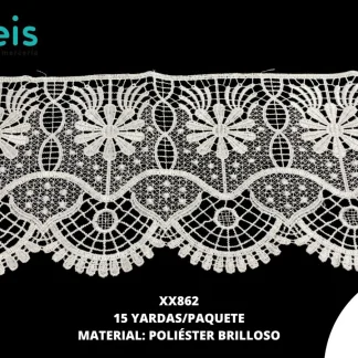GUIPIUR POLIESTER BRILLOSO PLANO XX862 15 YDS/PQT BLANCO