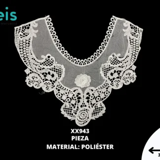 CUELLO POLIESTER BRILLOSO 3D XX943 25 PZ/PQT BLANCO