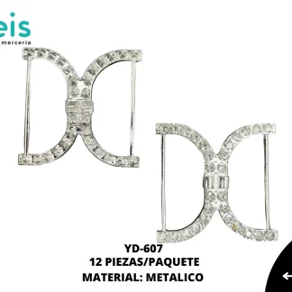HERRAJE METALICO YD-607 DORADO CRISTAL