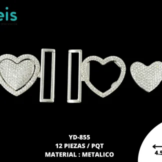 BROCHE METALICO 3.0 CM YD-855 12 PZ/PQT NIQUEL