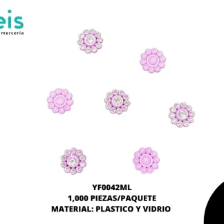 REMACHES PLASTICO FLOR YF0042ML 14.5mm 1,000 PZ/PQT ML