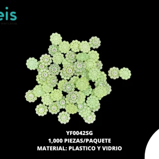 REMACHES PLASTICO FLOR YF0042SG 14.5mm 1,000 PZ/PQT SAGE