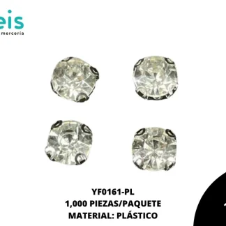 REMACHES METAL PIEDRA YF0161-PL 6mm 1,000 PZ/PQT PLATA