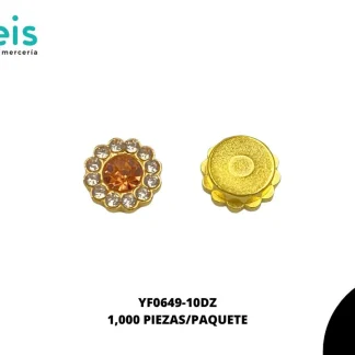REMACHES PLASTICO FLOR YF0649-10DZ 10mm 1,000 PZ/PQT DURAZNO