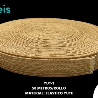 ELASTICO YUTE 4.0 CM YUT-1 50 YDS/ROLLO BEIGE