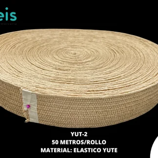 ELASTICO YUTE 5.0 CM YUT-2 50 YDS/ROLLO BEIGE
