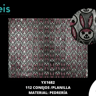 PEDRERIA PLANILLAS CONEJOS 112 PZ/PQT YX1682 MULTICOLOR