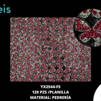 PEDRERIA PLANILLAS MARIPOSA MULTICOLOR 120 PZ/PQT YX2544-FS