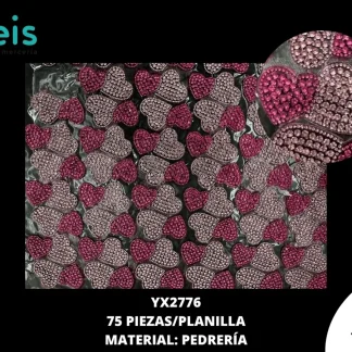 PEDRERIA PLANILLAS CORAZONES 75 PZ/PQT YX2776 MULTICOLOR