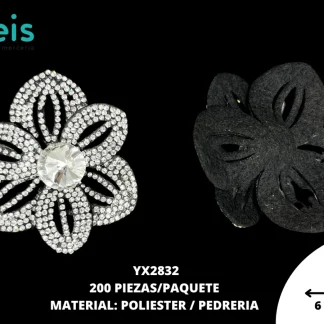 PEDRERIA FLOR CON LENTEJUELA YX2832 200 PZ/PQT
