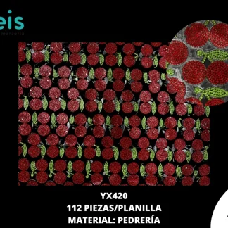 PEDRERIA PLANILLAS CEREZAS 112 PZ/PQT YX420 MULTICOLOR