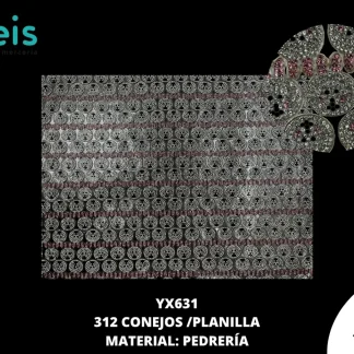 PEDRERIA PLANILLAS CONEJOS 312 PZ/PQT YX631 MULTICOLOR