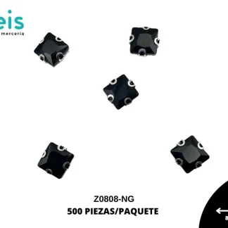 REMACHES METAL PIEDRA COSTURA CUADRO Z0808-NG 8mmX8mm 500 PZ/PQT NEGRO
