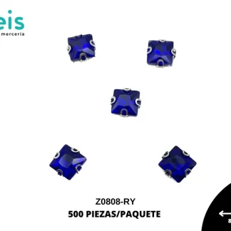 REMACHES METAL PIEDRA COSTURA CUADRO Z0808-RY 8mmX8mm 500 PZ/PQT REY