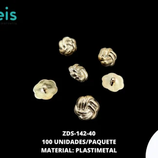 BOTON PLASTICO PATA ENTRELAZADO 40L 100 PZ/PAQ