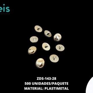BOTON PLASTICO PATA CIRCULAR 28L 500 PZ/PAQ