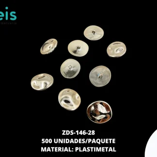 BOTON PLASTICO PATA CIRCULAR AMORFO 28L 500 PZ/PAQ