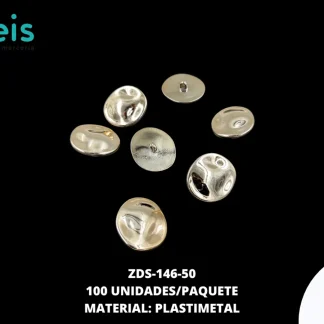 BOTON PLASTICO PATA CIRCULAR AMORFO 50L 100 PZ/PAQ