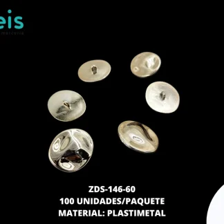 BOTON PLASTICO PATA CIRCULAR AMORFO 60L 100 PZ/PAQ